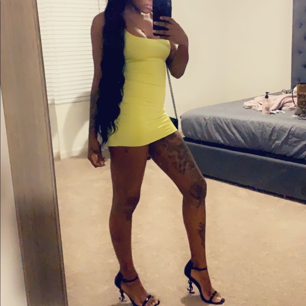 Lime Green Mini Dress